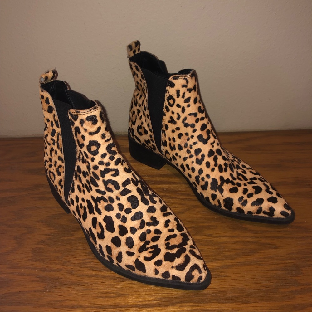 Steve Madden Jerry Leopard Print Ankle Boots